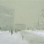 Зима в Москве. Сумерки, 2005, 50х60, х.м.